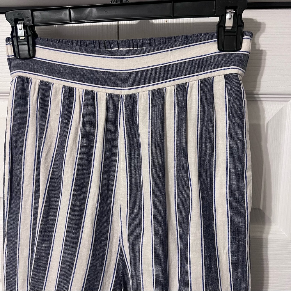 Madewell Huston Linen Wide Leg Pull On Crop Pants Size XXS - Picture 3 of 11